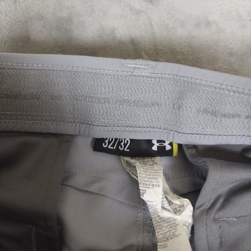 Under Armour Pants Men 32x32 Gray Golf Chino Active Performance Stretchy Slacks - Picture 4 of 7